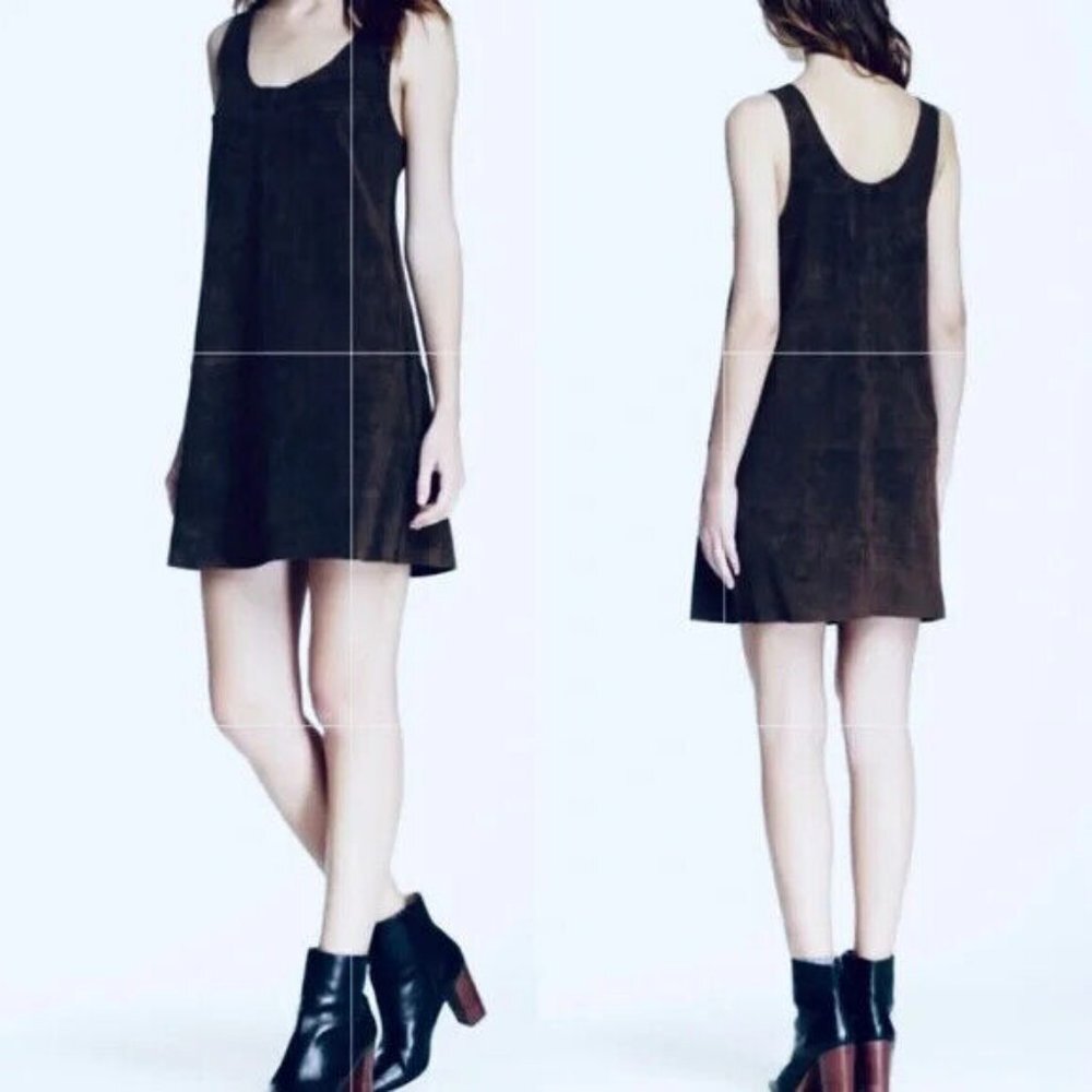 BB Dakota‎ 100% Leather Katniss Suede Dress Size 0 Black Style BD48544